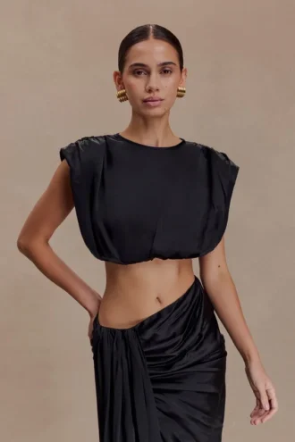 Zendaya kort topp i siden – svart