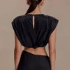 Zendaya kort topp i siden – svart Zendaya kort topp i siden – svart